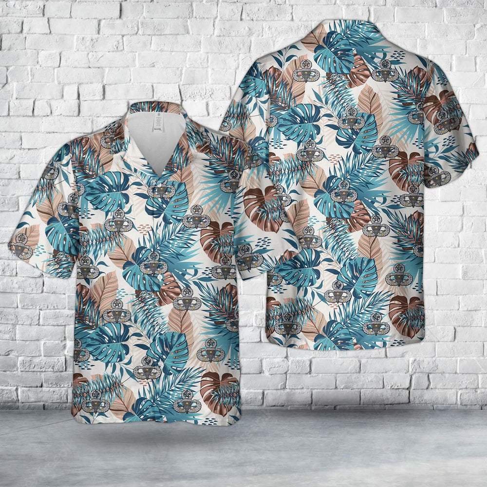Army Hawaiian Shirt, US Army Master Jump Wings with 3 Combat stars Hawaiian Shirt, Veteran Hawaiian Shirts