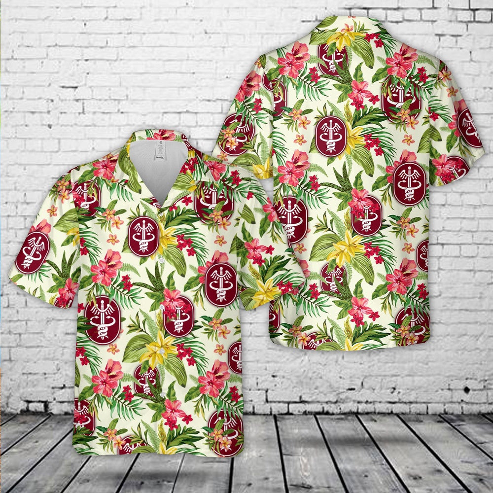 Army Hawaiian Shirt, US Army Medical Command Hawaiian Shirt, Veteran Hawaiian Shirts