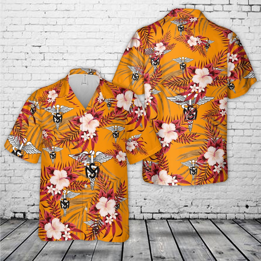 Army Hawaiian Shirt, US Army Medical Service Corps Branch Hawaiian Shirt, Veteran Hawaiian Shirts
