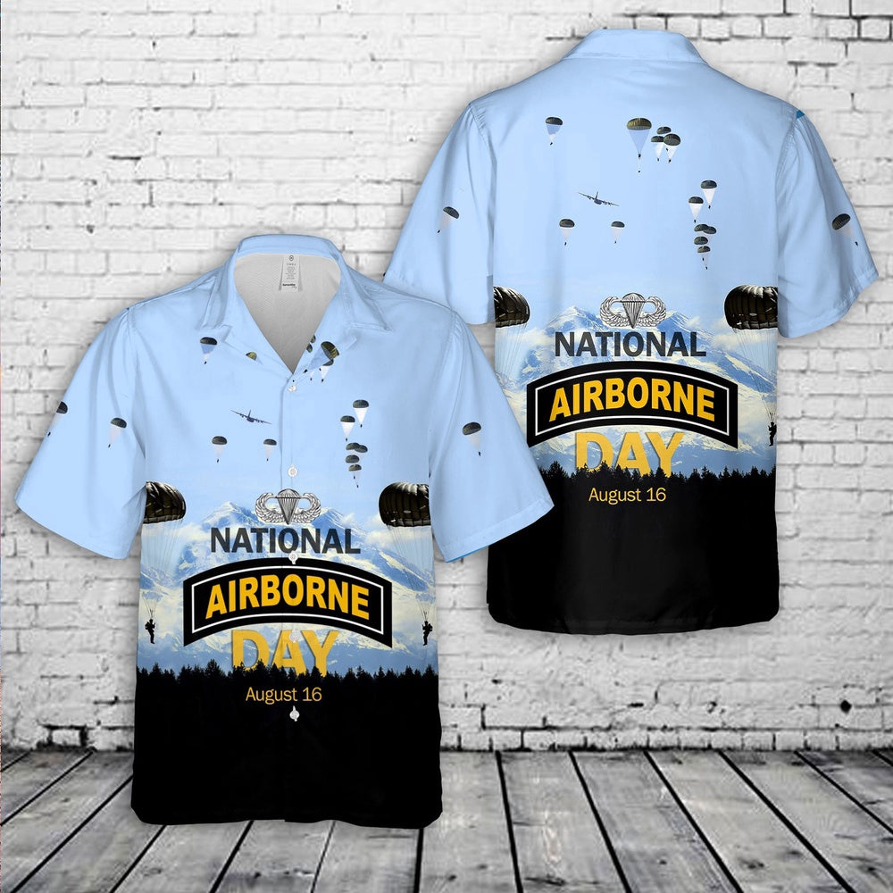 Army Hawaiian Shirt, US Army National Airborne Day Hawaiian Shirt, Veteran Hawaiian Shirts