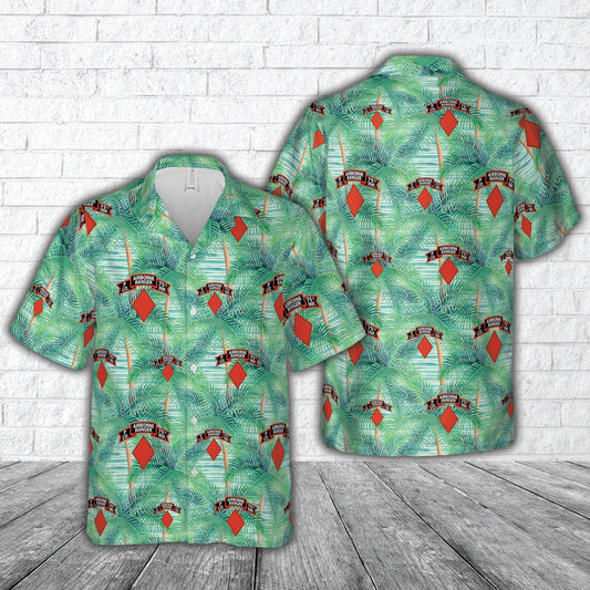 Army Hawaiian Shirt, US Army P Company (Airborne), 75th Infantry (RANGER), 1st Brigade, 5th Infantry Division Hawaiian Shirt, Veteran Hawaiian Shirts