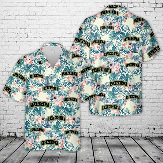 Army Hawaiian Shirt, US Army Pacific (USARPAC) Jungle Tab Hawaiian Shirt, Veteran Hawaiian Shirts