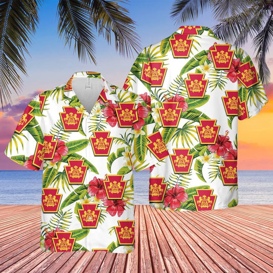 Army Hawaiian Shirt, US Army Pennsylvania Army National Guard Hawaiian Shirt, Veteran Hawaiian Shirts