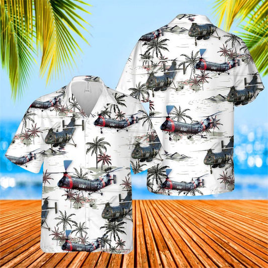 Army Hawaiian Shirt, US Army Piasecki H-21 Hawaiian Shirt, Veteran Hawaiian Shirts