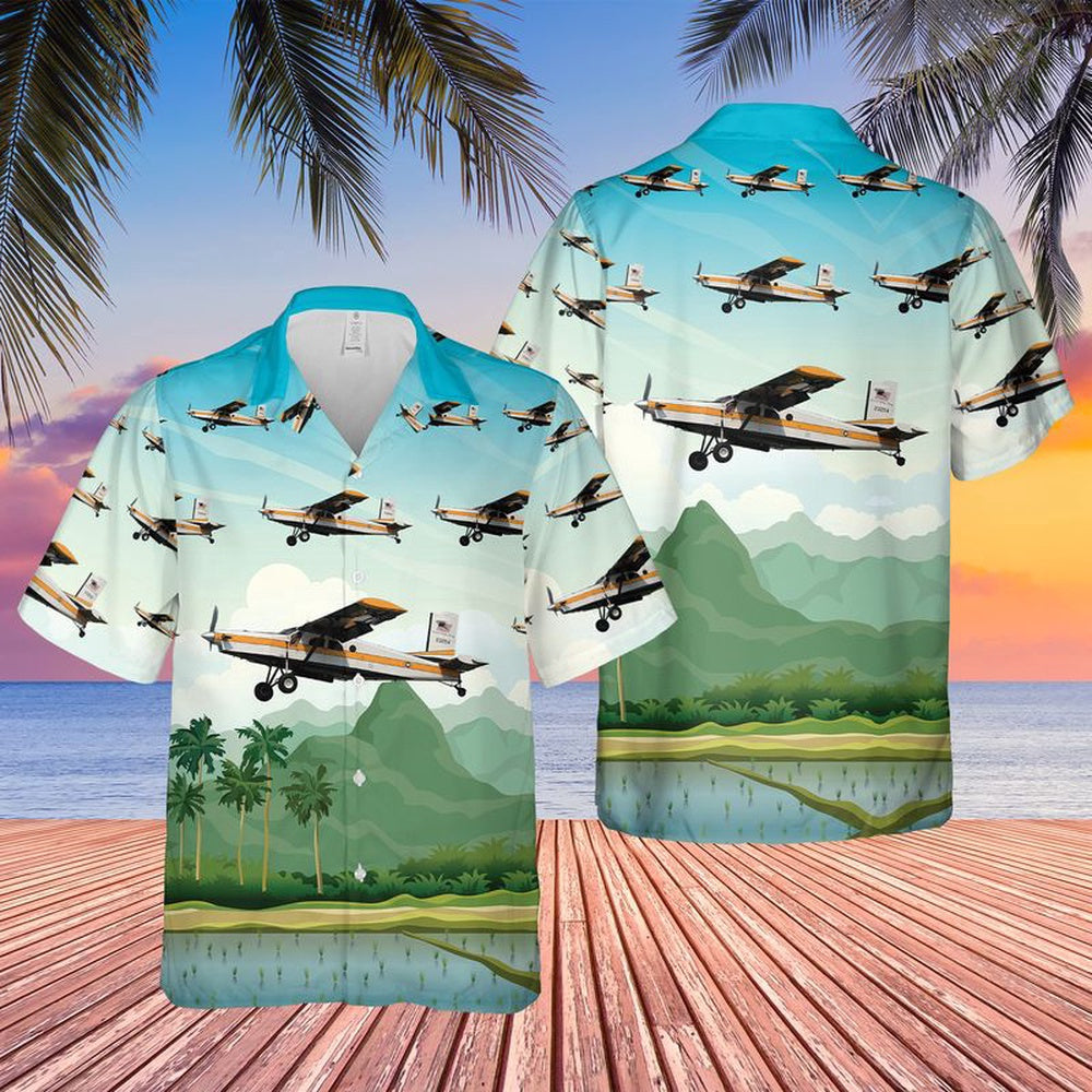 Army Hawaiian Shirt, US Army Pilatus PC-6B2-H2 Turbo Porter Hawaiian Shirt, Veteran Hawaiian Shirts