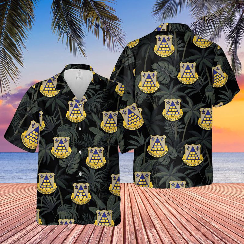 Army Hawaiian Shirt, US Army Quartermaster Corps 61st Quartermaster Battalion Foundation for Victory Hawaiian Shirt, Veteran Hawaiian Shirts