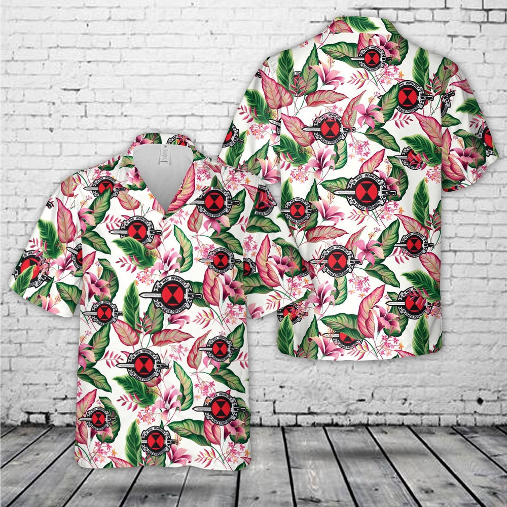 Army Hawaiian Shirt, US Army Ranger 7th Infantry Division (In War Invincible - In Peace Prepared) Hawaiian Shirt, Veteran Hawaiian Shirts