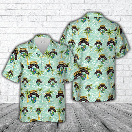 Army Hawaiian Shirt, US Army Rangers 2nd Ranger Battalion Hawaiian Shirt, Veteran Hawaiian Shirts