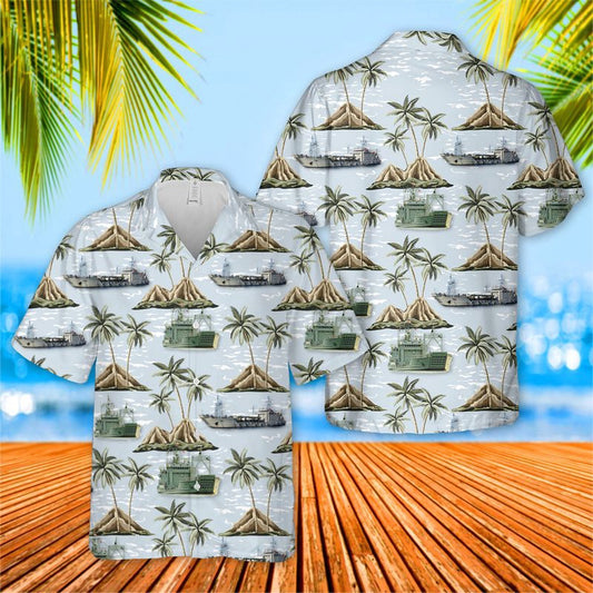 Army Hawaiian Shirt, US Army Runnymede-class large landing craft Hawaiian Shirt, Veteran Hawaiian Shirts