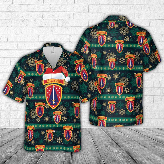Army Hawaiian Shirt, US Army Security Force Assistance Brigade Christmas Hawaiian Shirt, Veteran Hawaiian Shirts