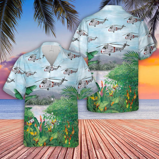 Army Hawaiian Shirt, US Army Sikorsky Medevac CH-34C Choctaw Hawaiian Shirt, Veteran Hawaiian Shirts