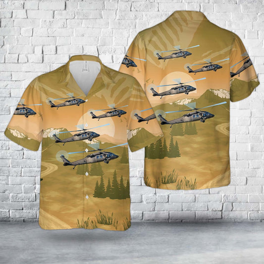Army Hawaiian Shirt, US Army Sikorsky UH-60A Black Hawk (S-70A) Hawaiian Shirt, Veteran Hawaiian Shirts