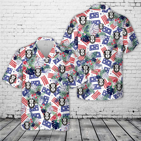 Army Hawaiian Shirt, US Army Special Forces Unit Crest Hawaiian Shirt, Veteran Hawaiian Shirts