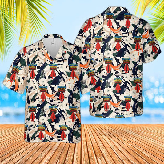 Army Hawaiian Shirt, US Army Special Operations Command with Airborne, Ranger and Special Forces Hawaiian Shirt, Veteran Hawaiian Shirts