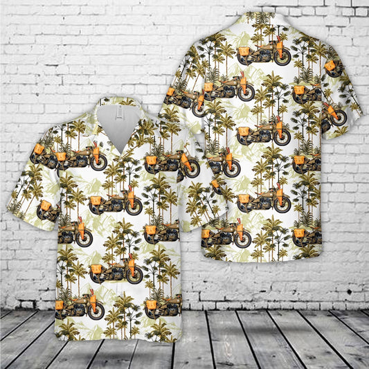 Army Hawaiian Shirt, US Army The Liberator WLA 1942 Great Motorcycle Hawaiian Shirt, Veteran Hawaiian Shirts