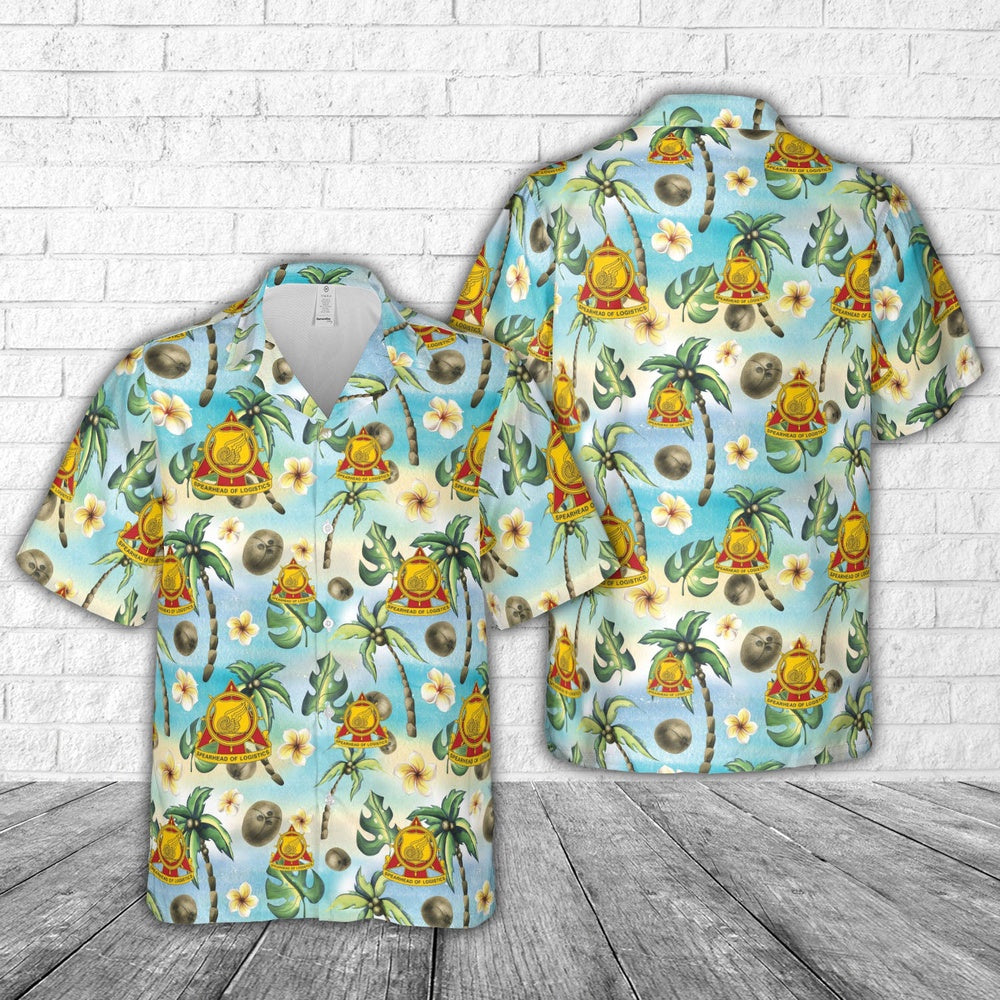 Army Hawaiian Shirt, US Army Transportation Corps Regimental Crest Hawaiian Shirt, Veteran Hawaiian Shirts