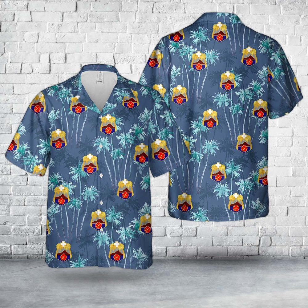 Army Hawaiian Shirt, US Army Tripler Army Medical Center Unit Crest Hawaiian Shirt, Veteran Hawaiian Shirts