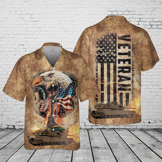 Army Hawaiian Shirt, US Army Veteran Pocket Hawaiian Shirt, Veteran Hawaiian Shirts