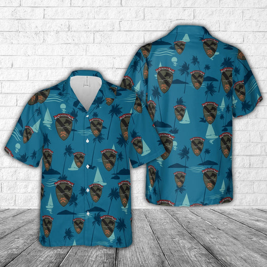 Army Hawaiian Shirt, US Army Vietnam 1st Cavalry Division 9th Cavalry Regiment A Troop Apache Blues Hawaiian Shirt, Veteran Hawaiian Shirts