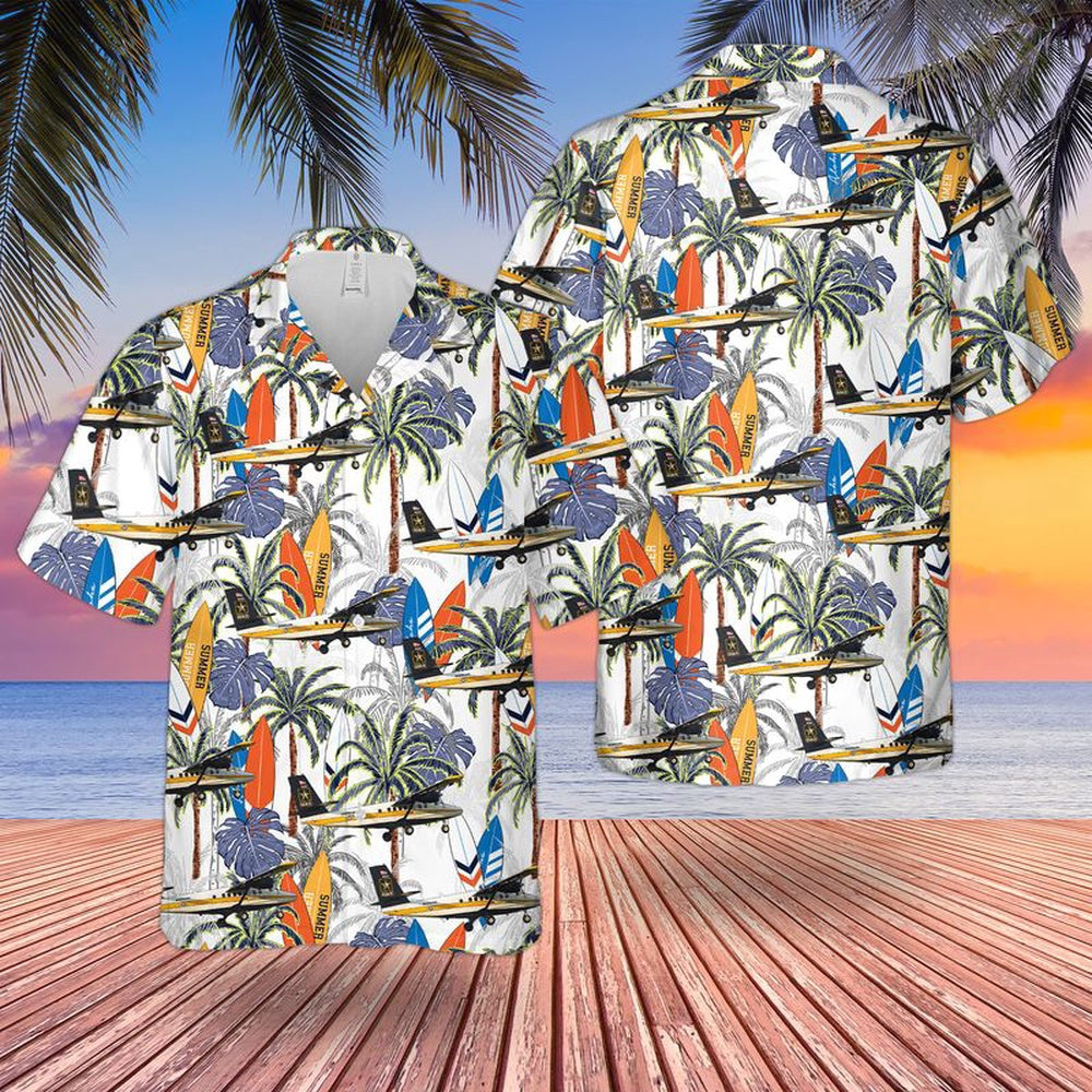Army Hawaiian Shirt, US Army Viking UV-18C Twin Otter Hawaiian Shirt, Veteran Hawaiian Shirts