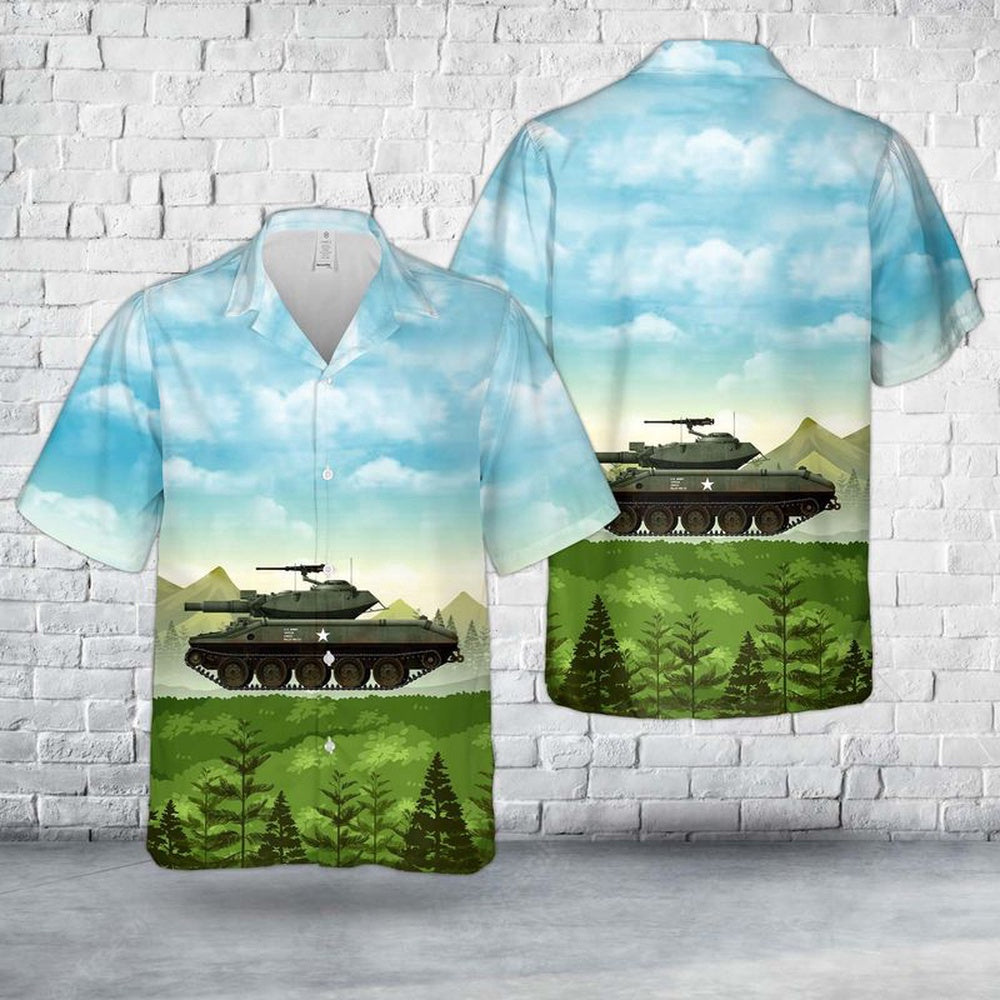 Army Hawaiian Shirt, US Army XM551 Sheridan Pilot number 12 back in 1964 Hawaiian Shirt, Veteran Hawaiian Shirts