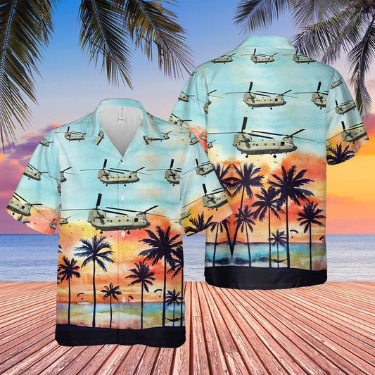 Army Hawaiian Shirt, Us Army 101St Airborne Division Ch-47 Hawaiian Shirt, Military Aloha Shirts