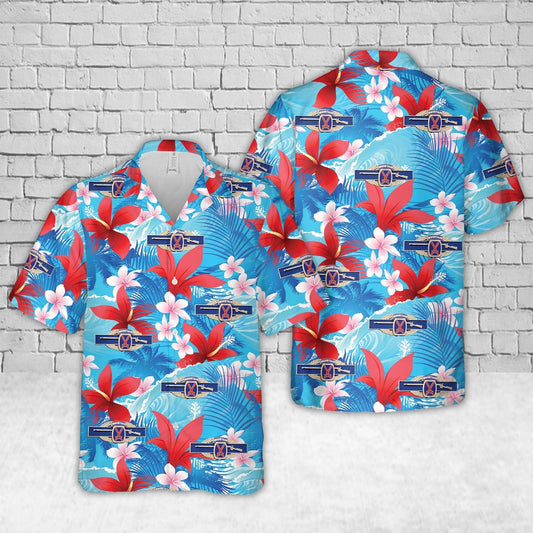 Army Hawaiian Shirt, Us Army 10Th Mountain Combat Infantry Badge Army Patch Cib Hawaiian Shirt, Military Aloha Shirts