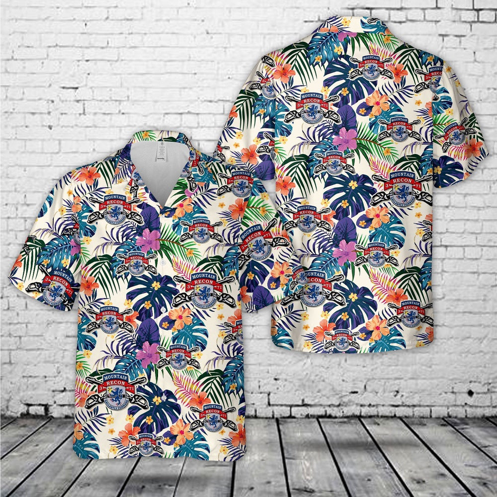 Army Hawaiian Shirt, Us Army 10Th Mountain Division 71St Cavalry Regiment 3Rd Squadron Hawaiian Shirt, Military Aloha Shirts