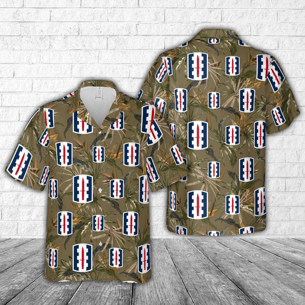 Army Hawaiian Shirt, Us Army 120Th Infantry Brigade Hawaiian Shirt, Military Aloha Shirts