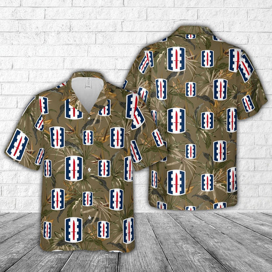 Army Hawaiian Shirt, Us Army 120Th Infantry Brigade Hawaiian Shirt, Military Aloha Shirts