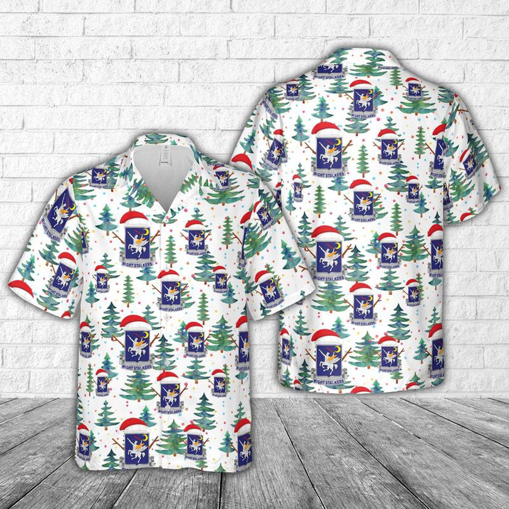 Army Hawaiian Shirt, Us Army 160Th Special Operations Aviation Regiment (Airborne) Christmas Hawaiian Shirt, Military Aloha Shirts