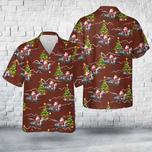 Army Hawaiian Shirt, Us Army 160Th Special Operations Aviation Regiment Mh-60M Blackhawk Christmas Hawaiian Shirt, Military Aloha Shirts