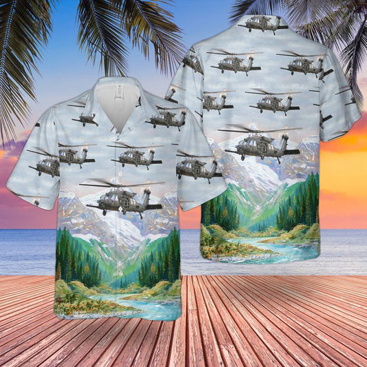 Army Hawaiian Shirt, Us Army 160Th Special Operations Aviation Regiment Mh-60M Blackhawk Hawaiian Shirt, Military Aloha Shirts