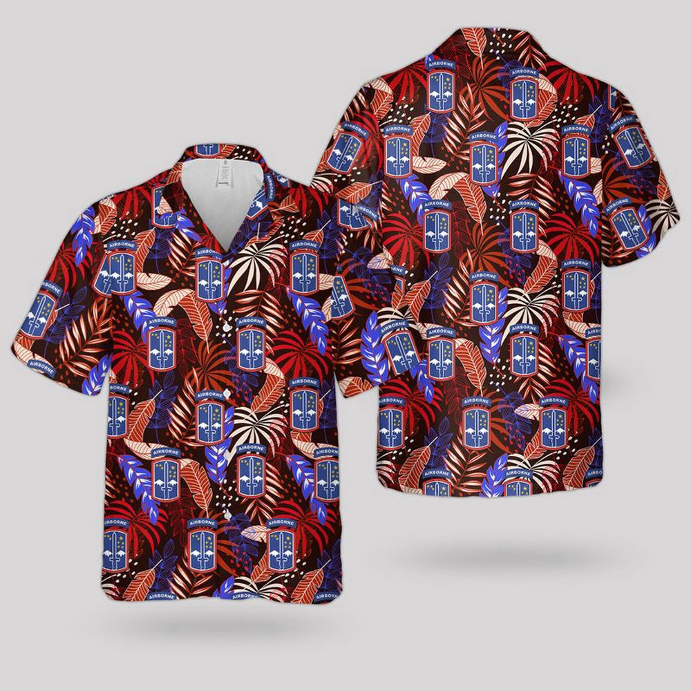 Army Hawaiian Shirt, Us Army 172Nd Infantry Brigade Airborne Hawaiian Shirt, Military Aloha Shirts