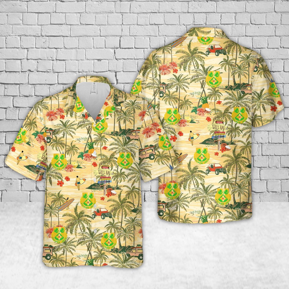 Army Hawaiian Shirt, Us Army 185Th Armor Regiment Hawaiian Shirt, Military Aloha Shirts