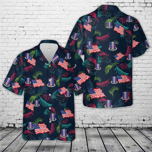 Army Hawaiian Shirt, Us Army 187Th Infantry Regiment Unit Crest Hawaiian Shirt, Military Aloha Shirts