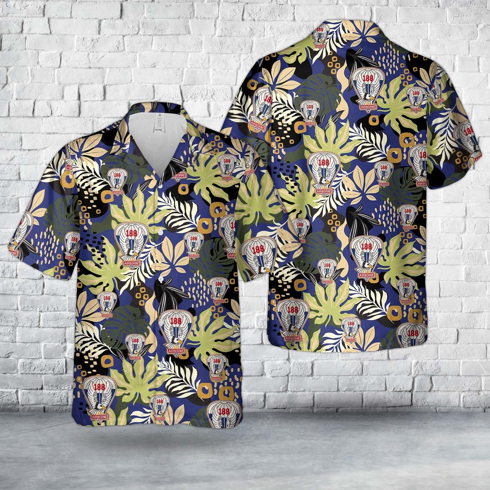 Army Hawaiian Shirt, Us Army 188Th Airborne Infantry Regiment Hawaiian Shirt, Military Aloha Shirts