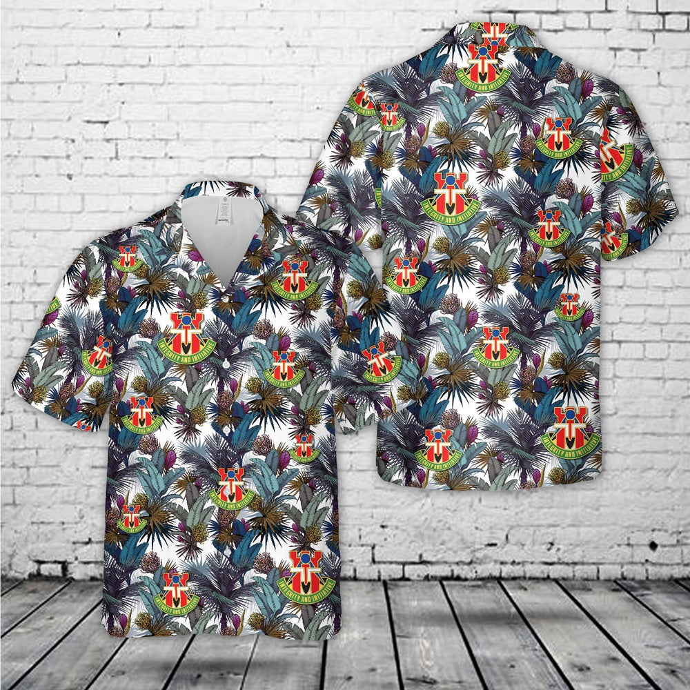 Army Hawaiian Shirt, Us Army 194Th Engineer Brigade Hawaiian Shirt, Military Aloha Shirts