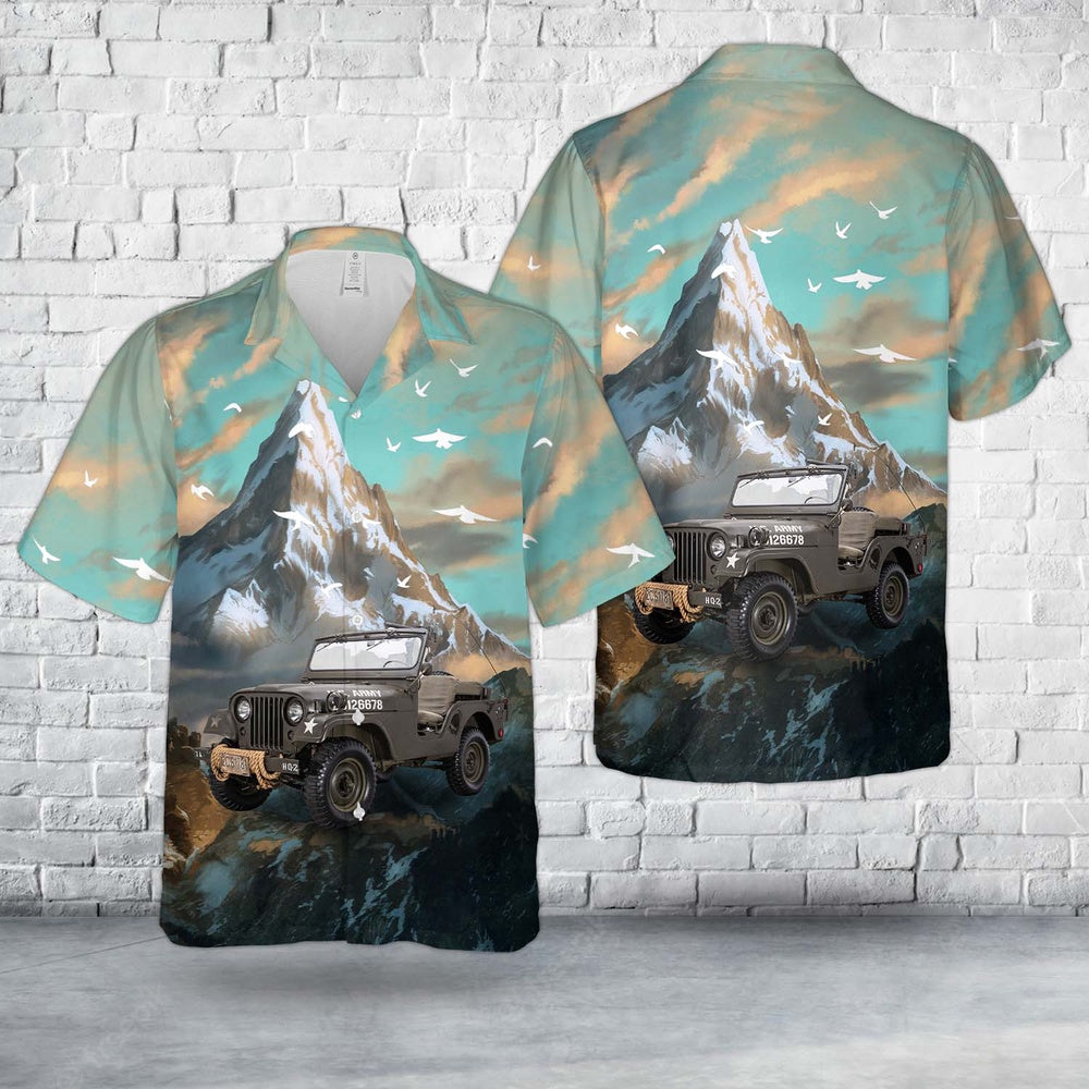 Army Hawaiian Shirt, Us Army 1953 Willys M38A1 Hawaiian Shirt, Military Aloha Shirts