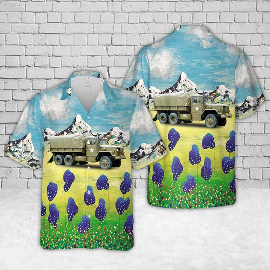 Army Hawaiian Shirt, Us Army 1958 Reo M35 Cargo Truck Hawaiian Shirt, Military Aloha Shirts