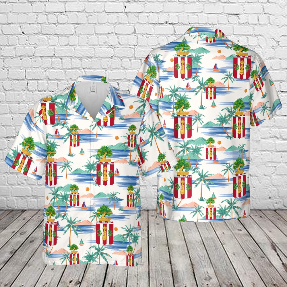 Army Hawaiian Shirt, Us Army 1St Battalion, 1St Air Defense Artillery Regiment Hawaiian Shirt, Military Aloha Shirts