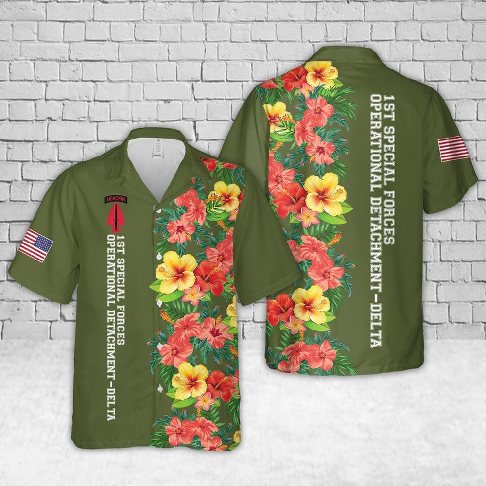 Army Hawaiian Shirt, Us Army 1St Special Forces Operational Detachment Delta 1St Sfod-D Hawaiian Shirt, Military Aloha Shirts