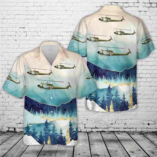 Army Hawaiian Shirt, Us Army 236Th Medical Detachment Uh-1H Medevac Air Ambulance Hawaiian Shirt, Military Aloha Shirts