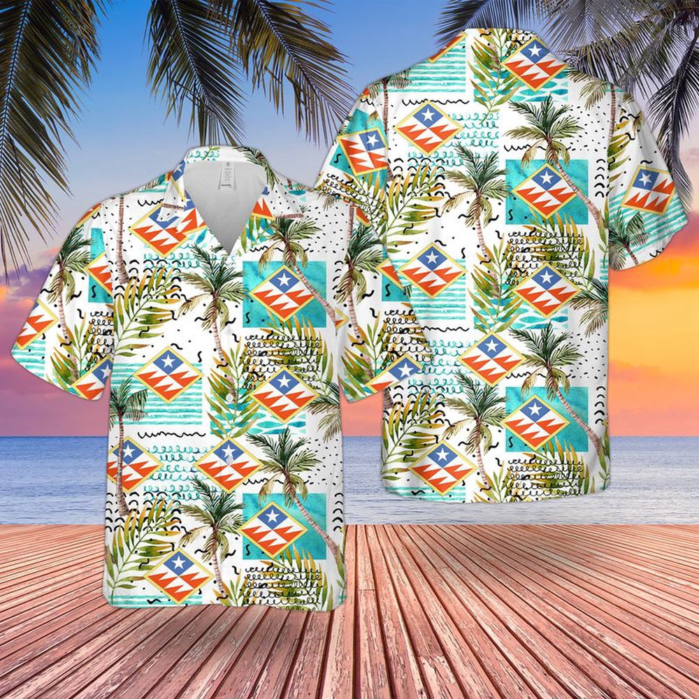 Army Hawaiian Shirt, Us Army 261St Theater Tactical Signal Brigade Delaware Army National Guard Hawaiian Shirt, Military Aloha Shirts