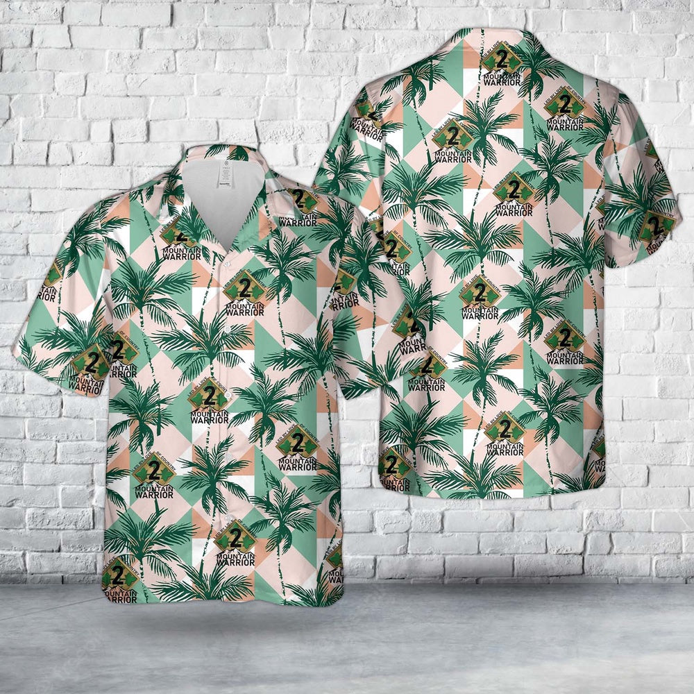 Army Hawaiian Shirt, Us Army 2Nd Stryker Brigade Combat Team, 4Th Infantry Division Hawaiian Shirt, Military Aloha Shirts