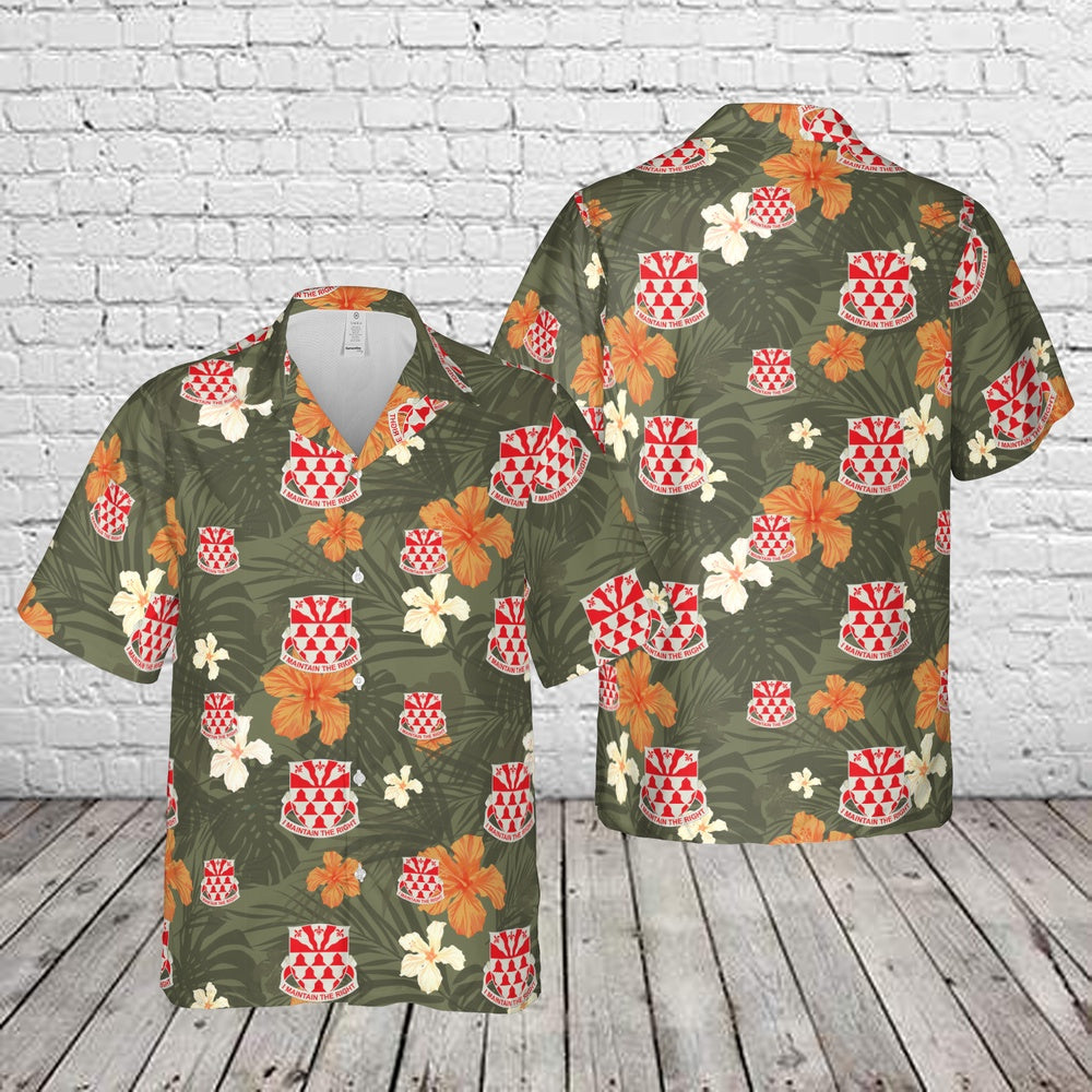 Army Hawaiian Shirt, Us Army 307Th Engineer Battalion Patch Hawaiian Shirt, Military Aloha Shirts