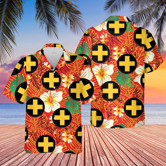 Army Hawaiian Shirt, Us Army 33Rd Infantry Brigade Combat Team Illinois Army National Guard Hawaiian Shirt, Military Aloha Shirts