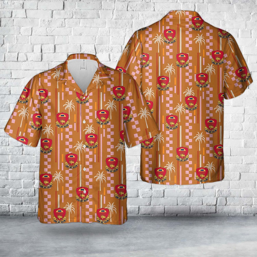 Army Hawaiian Shirt, Us Army 376Th Parachute Field Artillery Battalion (376Th Pfab) Hawaiian Shirt, Military Aloha Shirts