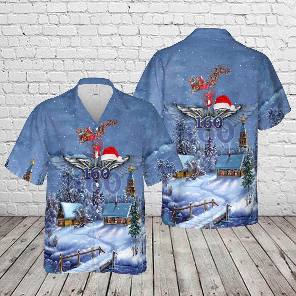 Army Hawaiian Shirt, Us Army 3Rd Battalion 160Th Special Operations Aviation Regiment Chrismas Hawaiian Shirt, Military Aloha Shirts