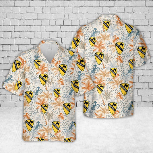 Army Hawaiian Shirt, Us Army 3Rd Brigade Combat Team, 1St Cavalry Division Grey Wolf Hawaiian Shirt, Military Aloha Shirts